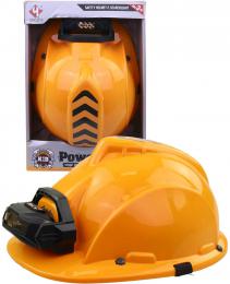 Pøilba dìtská bezpeènostní oranžová ochranná helma na baterie Svìtlo