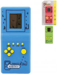 Hra retro postøehová elektronická padající kostky na baterie Tetris 3 barvy
