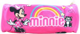 Penál kulatý Disney Minnie Mouse dìtské rùžové školní pouzdro na zip