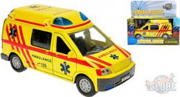 KIDS GLOBE Ambulance auto kovové 14 cm PB sanitka se zvukem a svìtlem