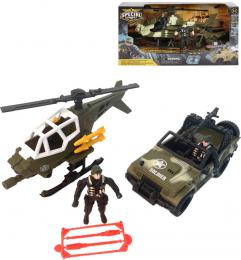 Vojenská army sada 2 figurky s helikoptérou / terénním autem 2 druhy - zvìtšit obrázek
