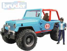 BRUDER 02541 Auto jeep terénní Cross Country modrý set s figurkou a doplòky