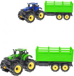 Traktor zemdlsk set s vlekou na setrvank velk kola plast - zvtit obrzek