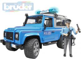 BRUDER 02597 (2597) Land Rover Defender auto džíp policie + figurka plast