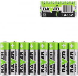 Baterie RAVER LR6/AA Alkaline Ultra 1,5V set 8ks ve fólii