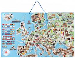 WOODY DEVO Hra mapa Evropy 3v1 naun puzzle skldaka 75x45cm AJ - zvtit obrzek