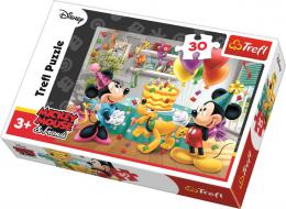 TREFL PUZZLE Mickey a Minnie slaví narozeniny 27x20cm 30 dílkù skládaèka