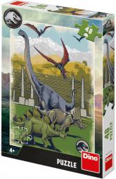 DINO Puzzle Jurský svìt (Jurassic World) 18x26cm skládaèka 48 dílkù