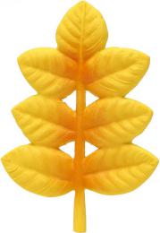 LANCO Zlatý list jeøabina 13cm baby kousátko pøírodní kauèuk pro miminko
