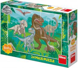 DINO Puzzle Jurský svìt (Jurassic World) 66x47cm baby skládaèka maxi 24 dílkù