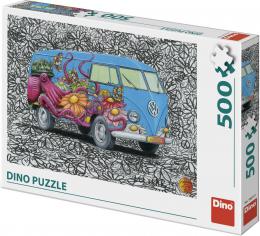 DINO Puzzle Hippies VW 47x33cm skldaka 500 dlk v krabici - zvtit obrzek