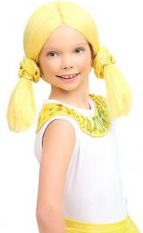 KARNEVAL Paruka dìtská Lollipopz Nika žlutá umìlé vlasy - zvìtšit obrázek
