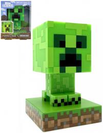 Stoln lampika Minecraft Creeper Icon Light 10cm na baterie zelen LED Svtlo
