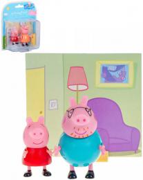 Prasátko Peppa Pig herní set 2 figurky s tématickým pozadím 3 druhy - zvìtšit obrázek