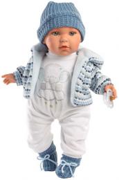 LLORENS Panenka realistick Baby ENZO chlapeek 42cm na baterie Zvuk - zvtit obrzek