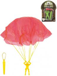 Parautista ltajc figurka vystelovac s padkem 9cm 2 barvy plast na kart - zvtit obrzek