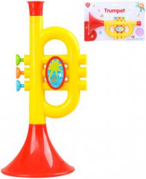 Trumpetka baby žlutoèervená plast pro miminko