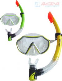 ACRA Potápìèské brýle pro dospìlé set se šnorchlem do vody na blistru
