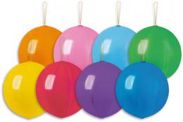 GEMAR Balónek nafukovací punch ball pastelový s gumièkou 33cm 8 barev GPB2