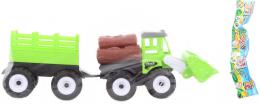 Traktor eln naklada set s vlekem a kldami deva plast