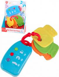 Baby auto klíèe + dálkové ovládání na baterie Svìtlo Zvuk kousátko pro miminko