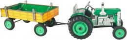 KOVAP Traktor Zetor retro model 1:25 plechov Zelen na klek Kov 0395 - zvtit obrzek
