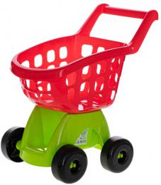 Nákupní baby vozík dìtský barevný 41x29x47cm èerveno-zelený plast