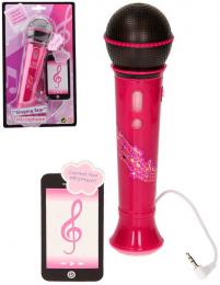 Mikrofon dìtský s melodiemi 21cm karaoke na baterie mp3 Zvuk - zvìtšit obrázek