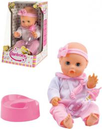 Baby panenka miminko Bambolina Amore set s lahvièkou a noèníkem pije èùrá - zvìtšit obrázek