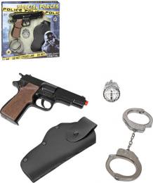 Policejní kovová sada specální jednotky s pistolí kapslovkou na 8 ran - zvìtšit obrázek
