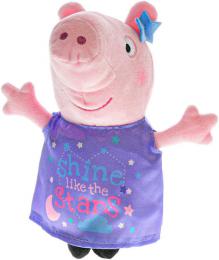 PLYŠ Prasátko Peppa pig 31cm fialový obleèek Happy Party
