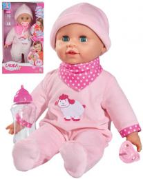 SIMBA Baby panenka miminko Laura 38cm set s lahvikou na baterie Zvuk - zvtit obrzek