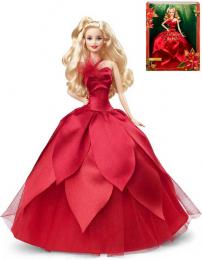MATTEL BRB Panenka Barbie vánoèní blondýnka slavnostní šaty dárkové balení
