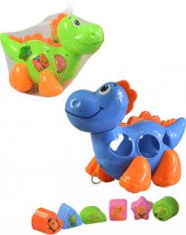 Dinosaurus baby vkldac set s 6 kostkami zvtka 2 barvy plast - zvtit obrzek