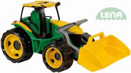 LENA Traktor plastov se lc zeleno - lut 62 cm na psek - zvtit obrzek