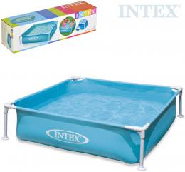 INTEX Baby bazén dìtský ètvercový s rámem 122x30cm nadzemní samonosný 57173
