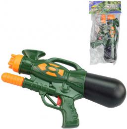 Pistole vodn 30cm se zsobnkem na vodu 400ml zeleno-oranov plast