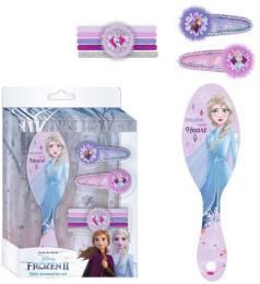Set èesací Frozen 2 (Ledové Království) høeben s gumièkami a sponkami do vlasù