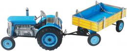 KOVAP Traktor Zetor retro model 1:25 plechov Modr na klek Kov 0395 - zvtit obrzek