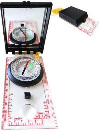 ACRA Buzola kompas s otevíracím krytem a zrcátkem 12x6cm