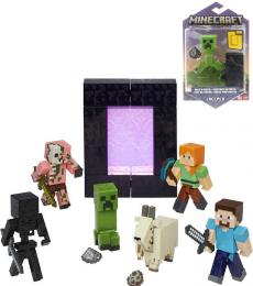 MATTEL Minecraft Build-A-Portal figurka kloubová 8cm rùzné druhy s doplòky