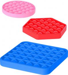 Hra Pop It antistresová Bubble Pops silikon 3 druhy 4 barvy