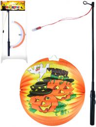 Lampion Halloween koule veselé dýnì papírový set s hùlkou na baterie Svìtlo