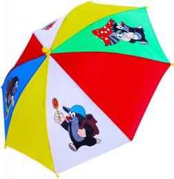 Deštník dìtský Krtek (Krteèek) 70cm automatický se 4 obrázky barevný