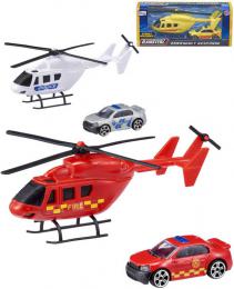 Teamsterz auto kovové herní set s vrtulníkem záchranné složky 3 druhy - zvìtšit obrázek