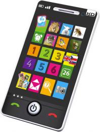 Telefon smartphone dìtský dotykový 4 hry nauèný na baterie CZ/SK/AJ Zvuk
