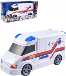 Teamsterz auto lékaøské bílá ambulance na baterie Svìtlo Zvuk plast - zvìtšit obrázek