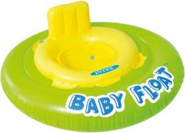INTEX Baby float nafukovací kruh s otvory na nohy 76cm s køížem žlutozelený