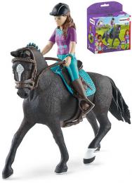 SCHLEICH Lisa na koni figurka run malovan hern set s doplky plast