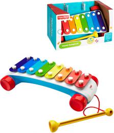 FISHER PRICE Baby xylofon tahací zábavný na koleèkách 8 kláves plast